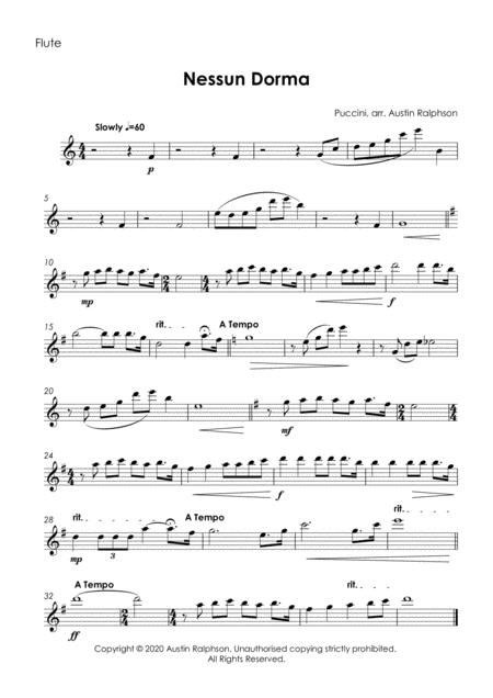 Nessun Dorma Wind Quintet Page 2