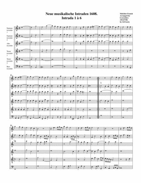 Neue Musikalische Intraden 1608 Arrangements For 6 Recorders Page 2