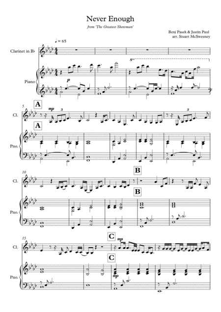 Never Enough Clarinet Solo Page 2