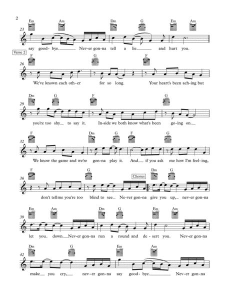 Never Gonna Give You Up Lead Sheet Page 2