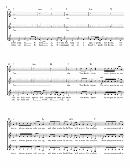 Never Gonna Let You Down Ssa With Chords Page 2