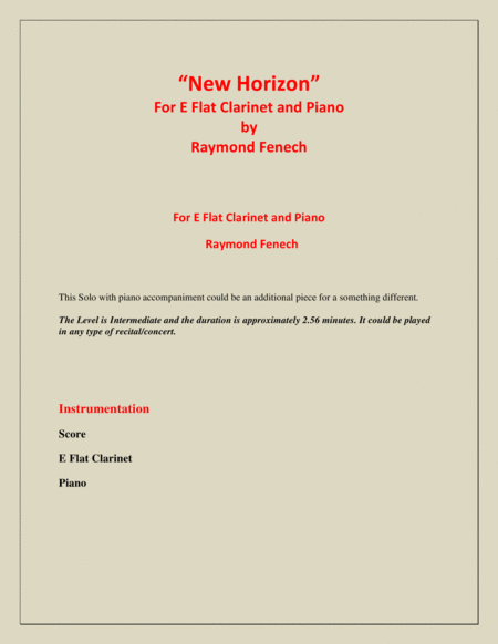 New Horizon For E Flat Clarinet And Piano Page 2