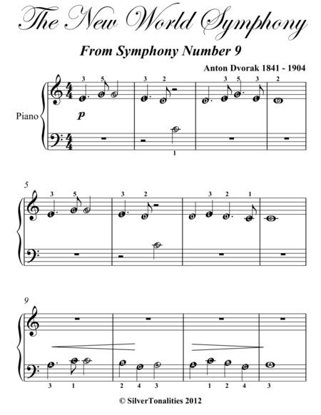 New World Symphony Beginner Piano Sheet Music Page 2