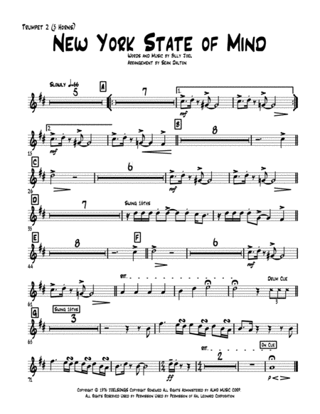 New York State Of Mind 5 Horns Rhythm Page 2