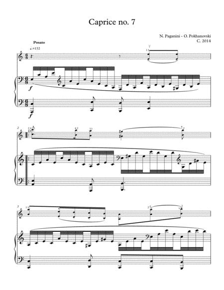 Niccolo Paganini Caprice 7 Arranged For Violin And Piano By Oleg Pokhanovski Page 2