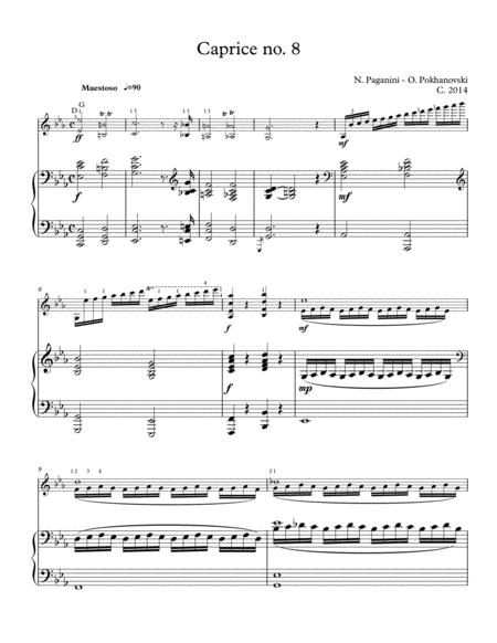 Niccolo Paganini Caprice 8 Arranged For Violin And Piano By Oleg Pokhanovski Page 2