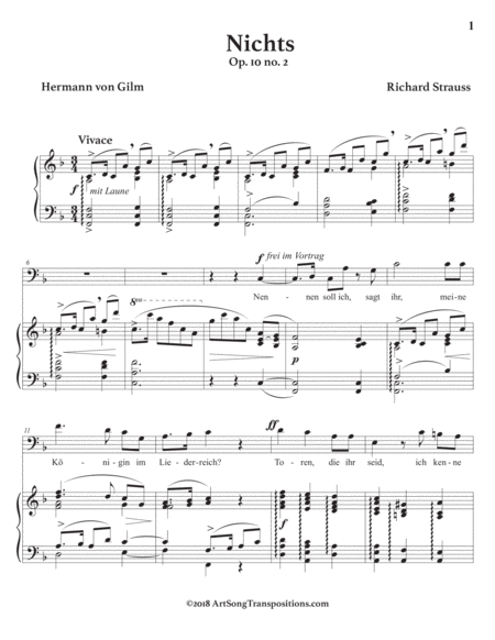 Nichts Op 10 No 2 F Major Bass Clef Page 2