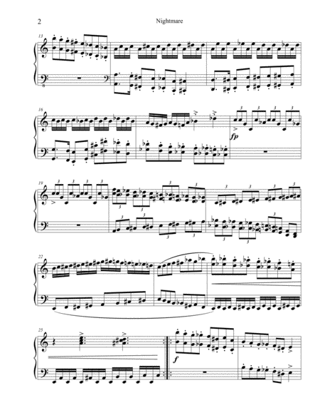 Nightmare For Solo Piano Page 2