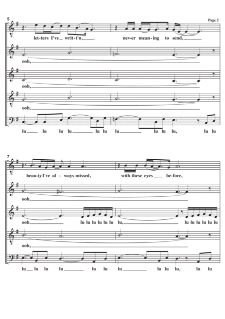 Nights In White Satin A Cappella Page 2