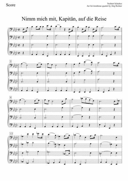 Nimm Mich Mit Kapitn Auf Die Reise For Trombone Quartet Page 2