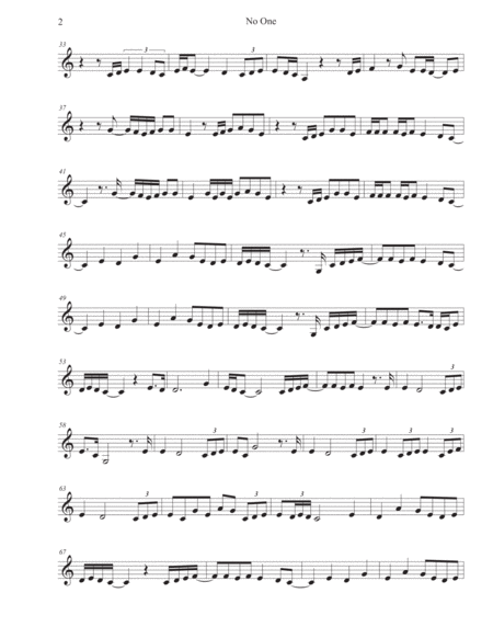 No One Easy Key Of C Horn In F Page 2