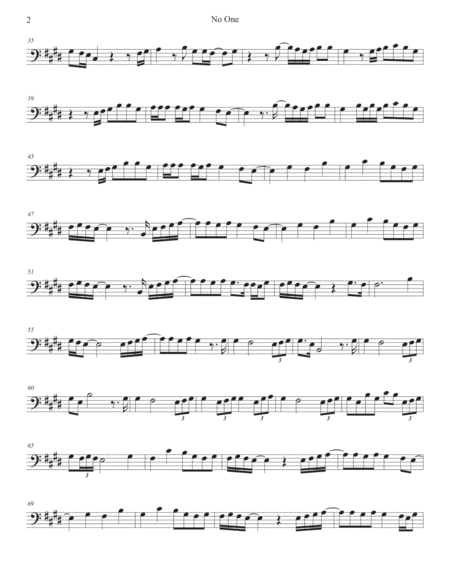 No One Original Key Trombone Page 2