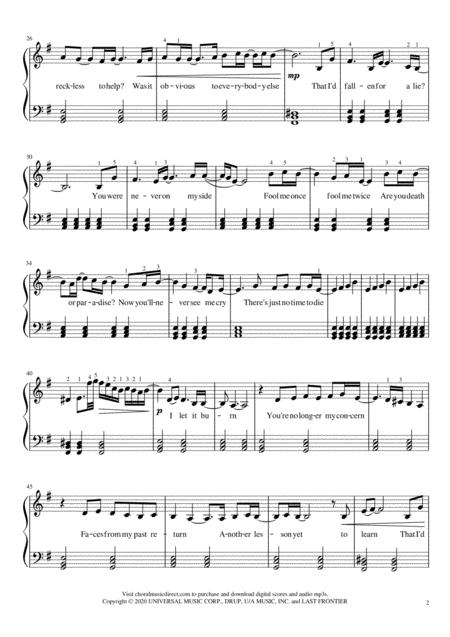 No Time To Die Early Intermediate Piano Page 2