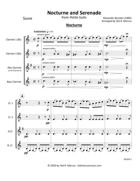 Nocturne And Serenade From Petite Suite For Clarinet Quartet Page 2