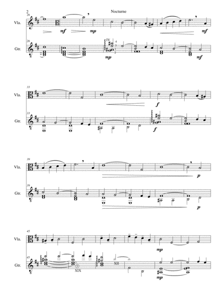 Nocturne For Viola And Guitar Page 2