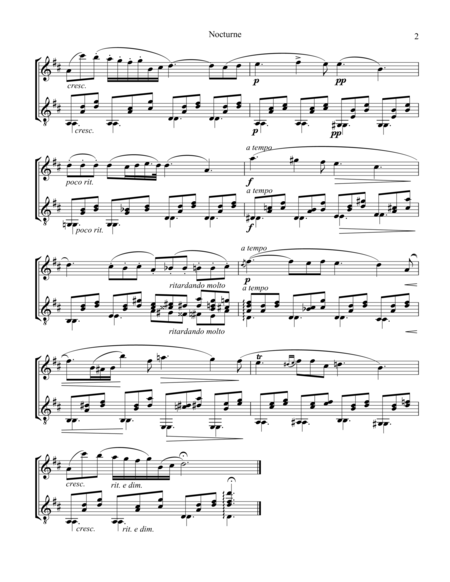 Nocturne Op 9 No 2 Abridged For Violin Or Flute And Guitar Page 2