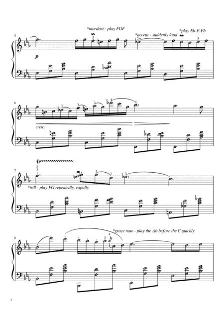 Nocturne Op 9 No 2 By Chopin Original With Note Names Grade 6 Page 2