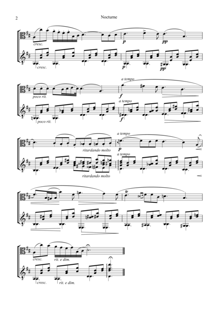 Nocturne Op 9 No 2 For Viola And Guitar Page 2