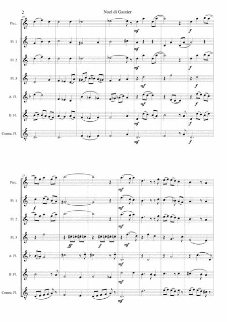 Noel Di Gautier Gautiers Christmas For Flute Septet Or Flute Choir Page 2