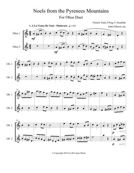 Noels From The Pyrenees Mountains Oboe Duet Page 2