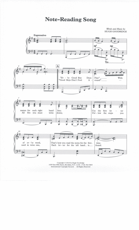 Note Reading Song Page 2