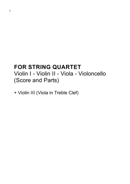 November Rain Guns N Roses String Quartet Score And Parts Page 2