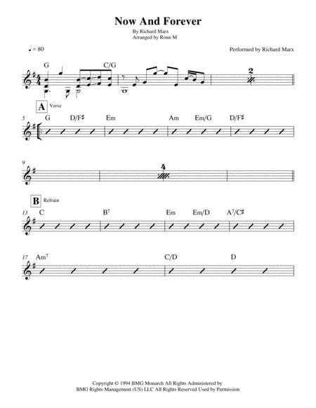 Now And Forever Lead Sheet By Richard Marx Page 2