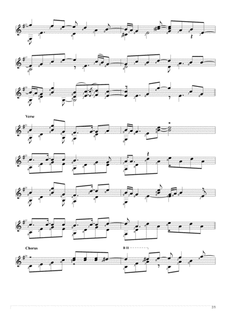Now And Forever Solo Guitar Score Page 2