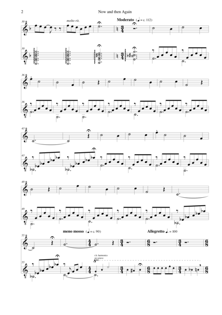 Now And Then Again For Descant Recorder And Guitar Page 2