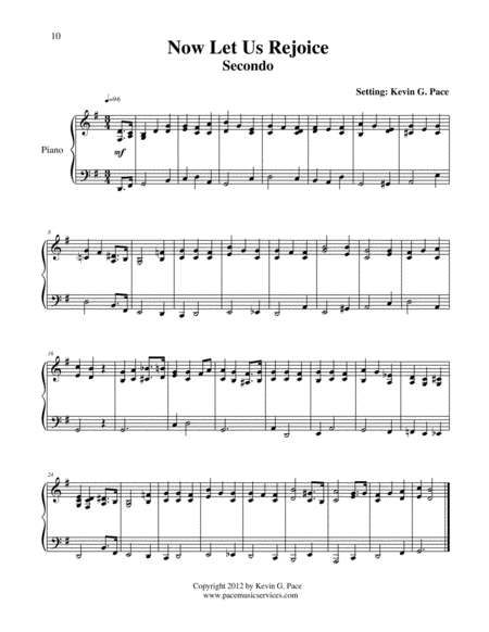 Now Let Us Rejoice Easy Piano Duet Page 2