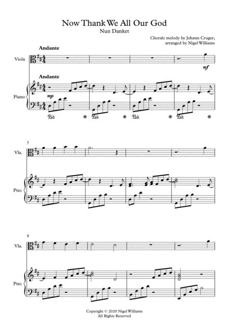 Now Thank We All Our God For Viola And Piano Page 2