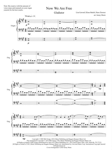 Now We Are Free Gladiator Arranged For Organ Page 2