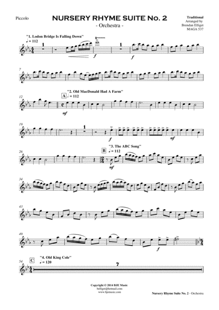 Nursery Rhyme Suite No 2 Orchestra Score And Parts Page 2