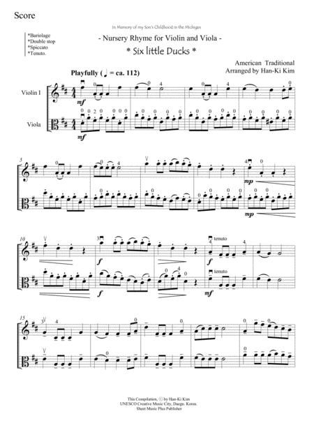 Nursery Rhyme Vol I Duet For Violin And Viola Page 2