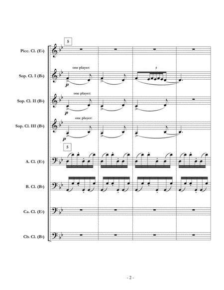 Nutcracker Suite Mvt V Arabian Dance For Clarinet Choir Full Score Set Of Parts Page 2