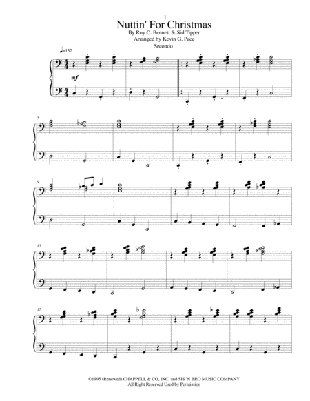 Nuttin For Christmas Easy Piano Duet One Piano Four Hands Page 2