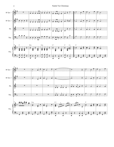 Nuttin For Christmas For Brass Quartet And Piano Page 2