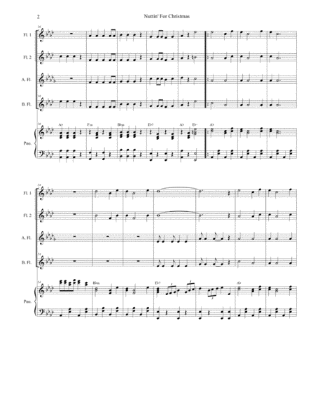 Nuttin For Christmas For Flute Choir And Piano Page 2