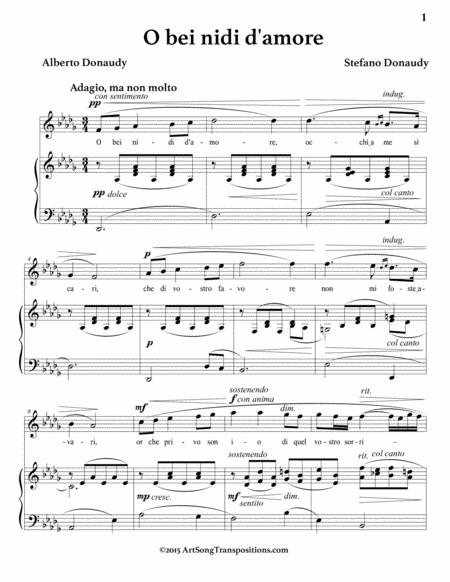 O Bei Nidi D Amore D Flat Major Page 2