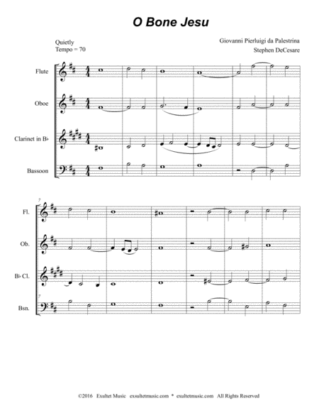 O Bone Jesu For Woodwind Quartet Page 2