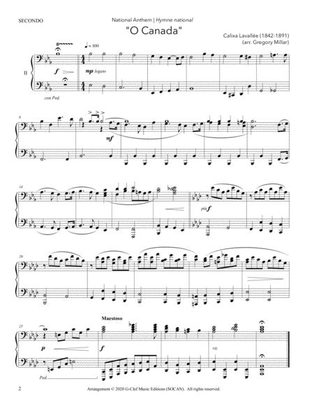 O Canada For Piano Duet Page 2