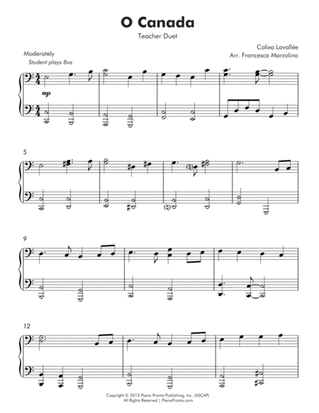 O Canada Multi Level Songbook Page 2