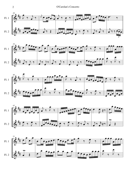 O Carolans Concerto For Flute Duo Page 2