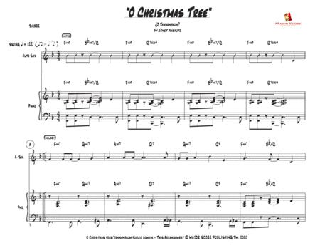 O Christmas Tree Alto Saxophone Piano F Major Page 2