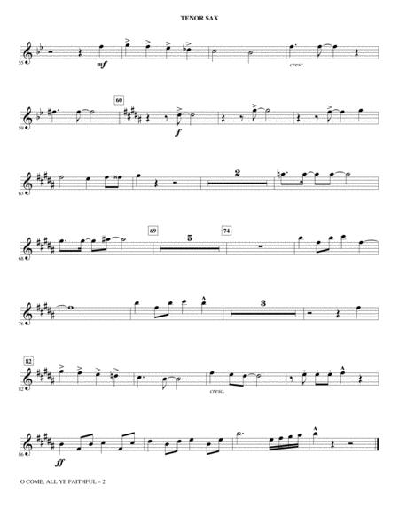 O Come All Ye Faithful Arr Mac Huff Bb Tenor Saxophone Page 2