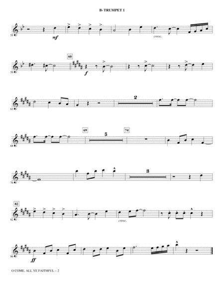 O Come All Ye Faithful Arr Mac Huff Bb Trumpet 1 Page 2