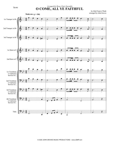 O Come All Ye Faithful Brass Choir Ensemble Page 2