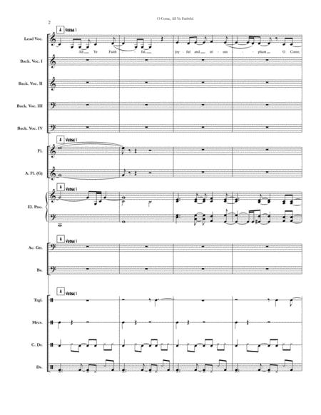 O Come All Ye Faithful Chicago Full Score Set Of Parts Page 2