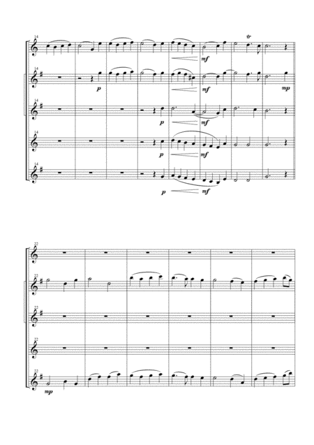 O Come All Ye Faithful For Saxophone Quintet Page 2