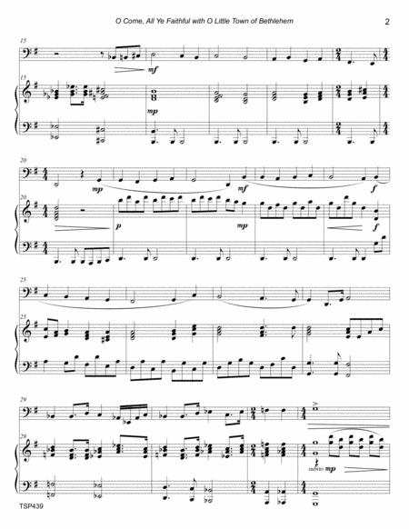 O Come All Ye Faithful O Little Town Of Bethlehem Tuba Solo With Piano Accompaniment Page 2